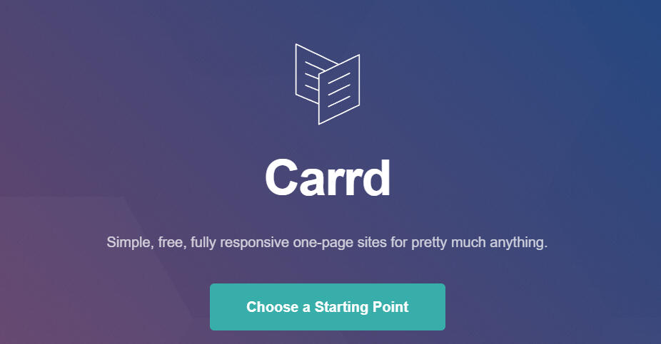 Carrd website builders templates